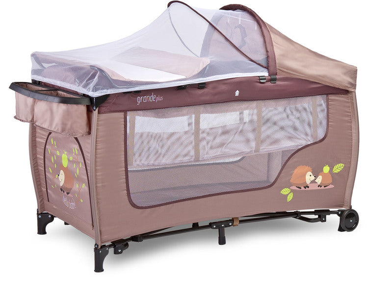 Детска Кошара Grande Plus Beige Caretero - Сгъваеми Кошари 2 Нива - Caretero - BebeMama