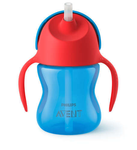 Неразливна Чаша Със Сламка 200 Мл Момче - Чаши - Philips Avent - BebeMama
