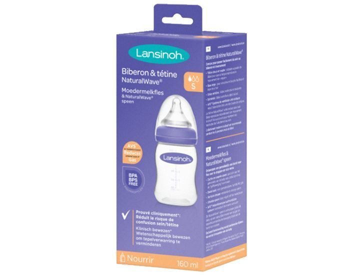 Бутилка 160 Мл Natural Wave Lansinoh - Шишета За Хранене - Lansinoh - BebeMama