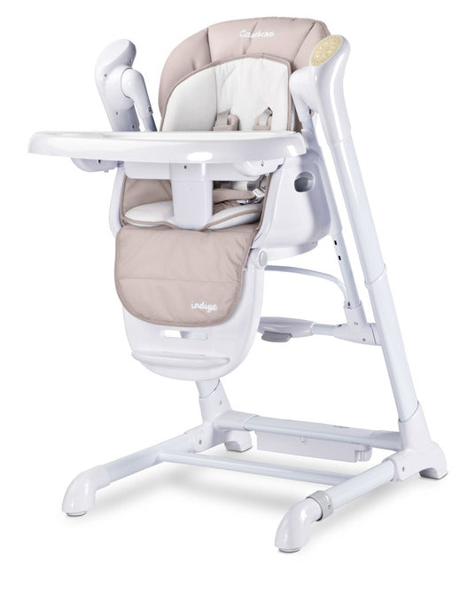 Столче За Хранене И Електрическа Люлка 2В1 Индиго Beige Caretero - Столчета За Хранене - Caretero - BebeMama