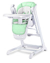 Scaun înalt și balansoar electric 2 în 1 Indigo Mint Caretero