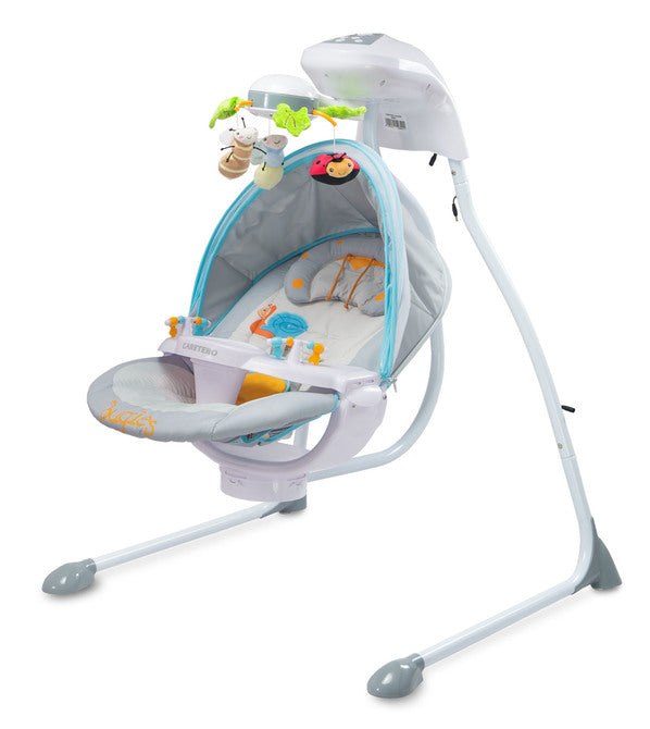 Електрически шезлонг и люлка Bugies Grey Caretero - Шезлонги И Люлки - Caretero - BebeMama