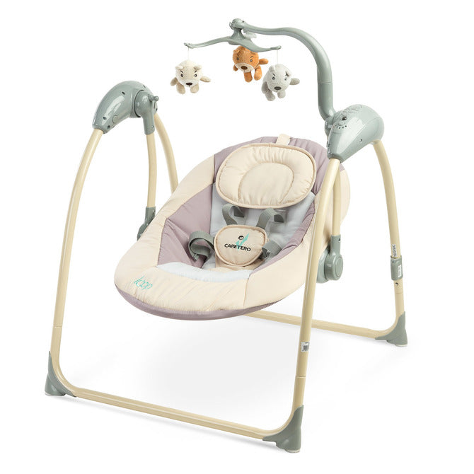 Електрическа люлка Loop до 12кг Beige Caretero - Шезлонги И Люлки - Caretero - BebeMama