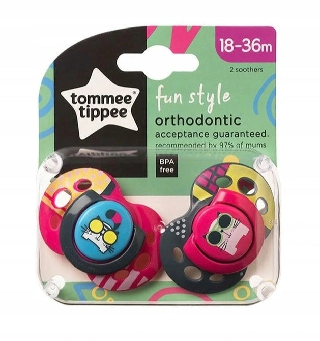 Залъгалка 18-36 Fun Girl 2 Броя Tommee Tippee - Залъгалки - Tommee Tippee - BebeMama