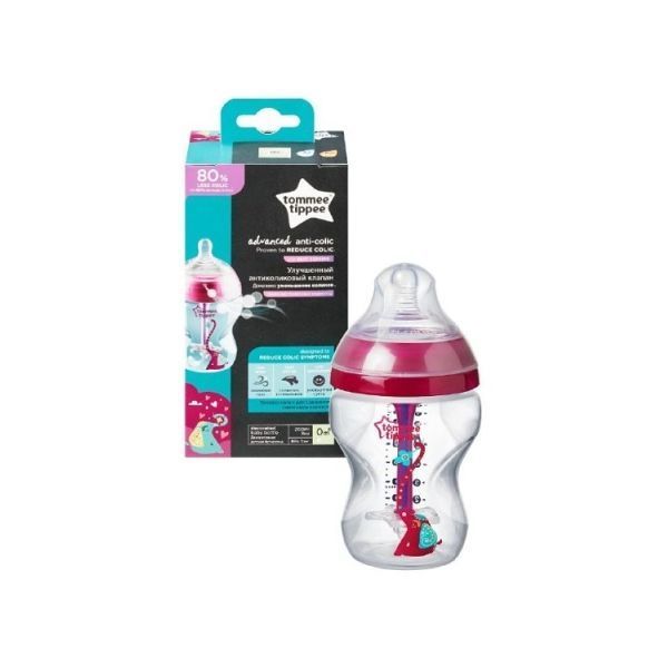 Бутилка 260 Мл. Anti Colic Girl Advanced Tommee Tippee - Шишета За Хранене - Tommee Tippee - BebeMama