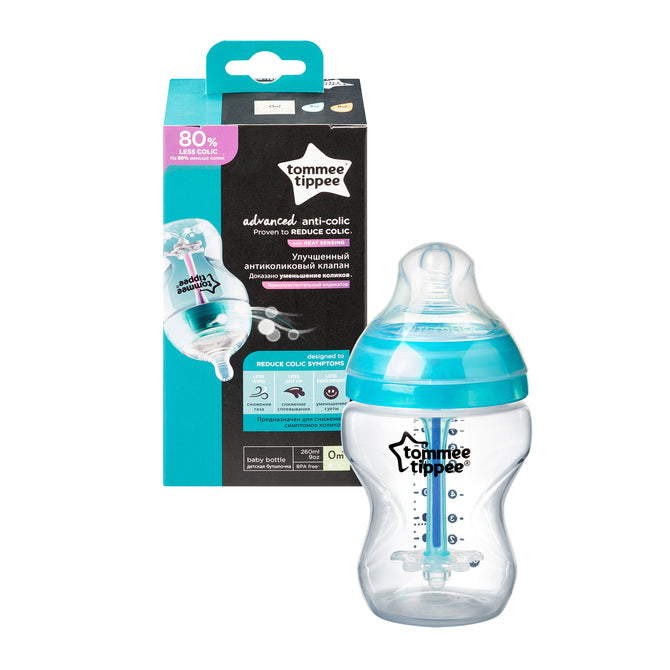 Бутилка 260 Мл. Anti-Colic Advanced Tommee Tippee - Шишета За Хранене - Tommee Tippee - BebeMama