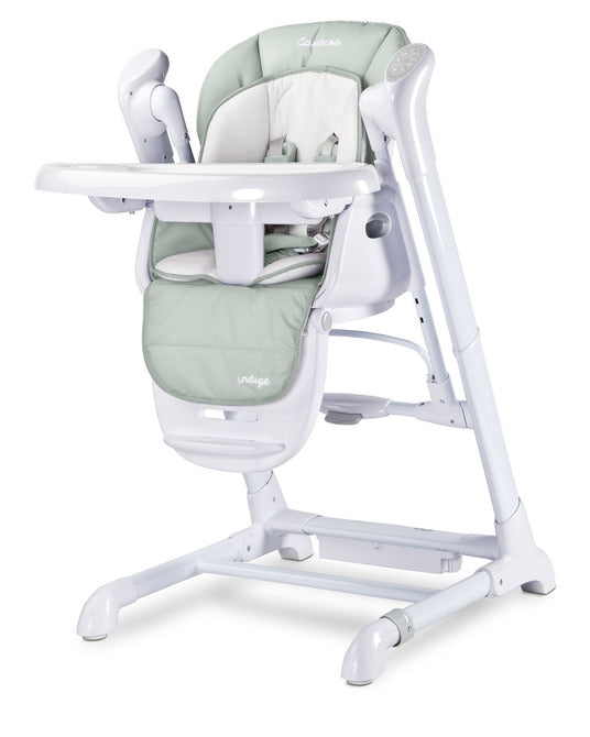 Столче За Хранене И Електрическа Люлка 2В1 Индиго Light Grey Caretero - Столчета За Хранене - Caretero - BebeMama