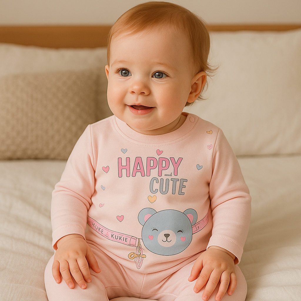 Бебешка Блуза С Дълъг Ръкав Happy Cute 62 92 См. Розов Rainy