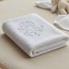 Бебешка Хавлия За Кръщене 125х125 См Ангелче Бял Rainy