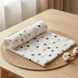 Бебешка Муселинова Пелена 110х110 См. Сини Точки Rainy