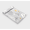 Scutec Rainy Baby din catifea 80x35 cm. Luni și stele gri