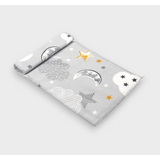Scutec Rainy Baby din catifea 80x35 cm. Luni și stele gri