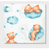 Бебешки Чаршаф За Количка С Ластик 55 95 См. Мече На Облак Резеда Rainy