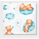 Бебешки Чаршаф За Количка С Ластик 55 95 См. Мече На Облак Резеда Rainy