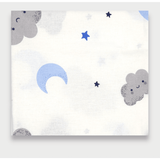 Бебешки Чаршаф За Количка С Ластик 55 95 См. Сиви Облачета Rainy