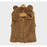 Vestă de ploaie pentru bebeluși cu glugă, 56-80 cm. Maro