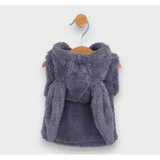 Vestă de ploaie pentru bebeluși cu glugă Bunny 56-80 cm, gri