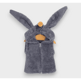 Vestă de ploaie pentru bebeluși cu glugă Bunny 56-80 cm, gri