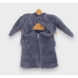 Vestă de ploaie pentru bebeluși cu glugă Bunny 56-80 cm, gri