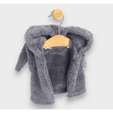 Vestă de ploaie pentru bebeluși cu glugă Bunny 56-80 cm, gri