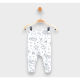 Set 2 piese Rainy Baby 48-68 cm. Ursuleț de pluș albastru