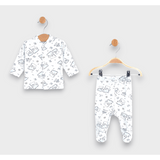 Set 2 piese Rainy Baby 48-68 cm. Ursuleț de pluș albastru
