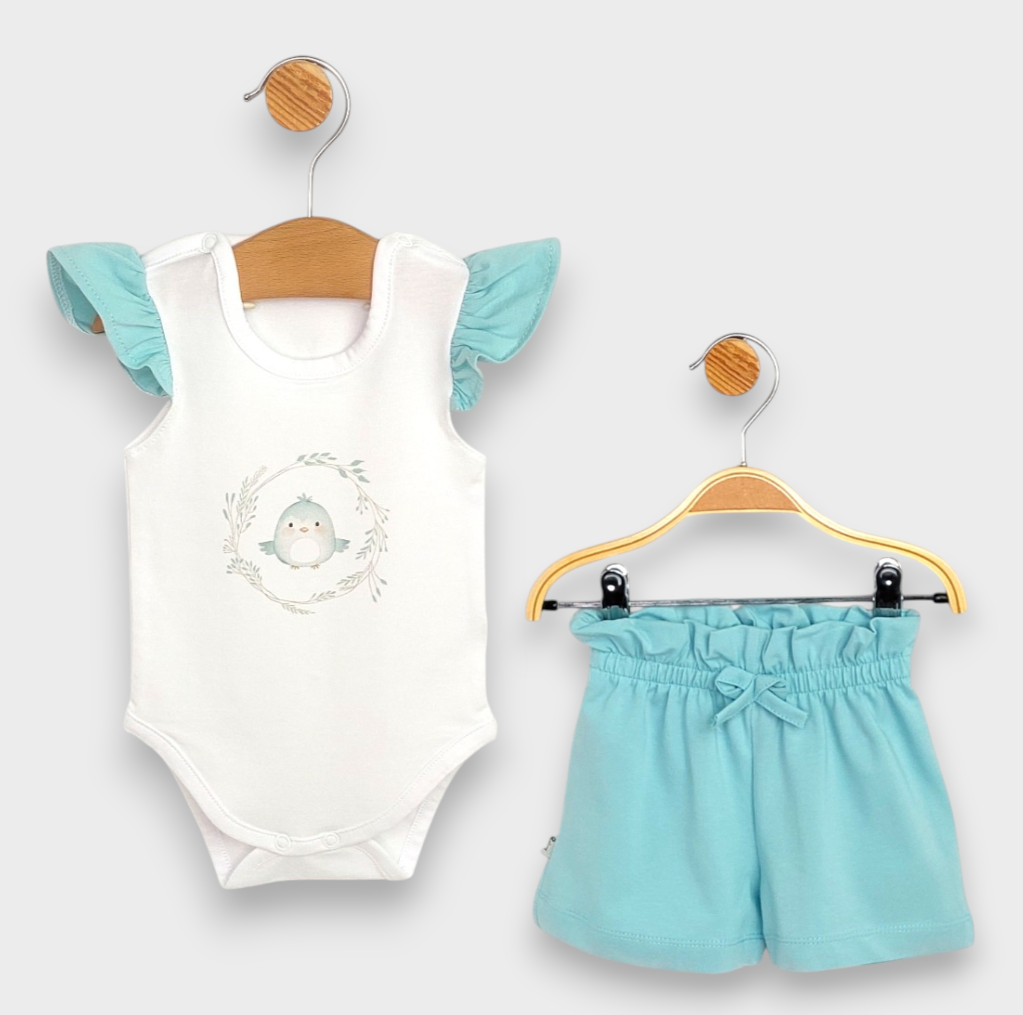 Бебешки Комплект 2 Части Aqua Bird 56 74см. Аква Rainy