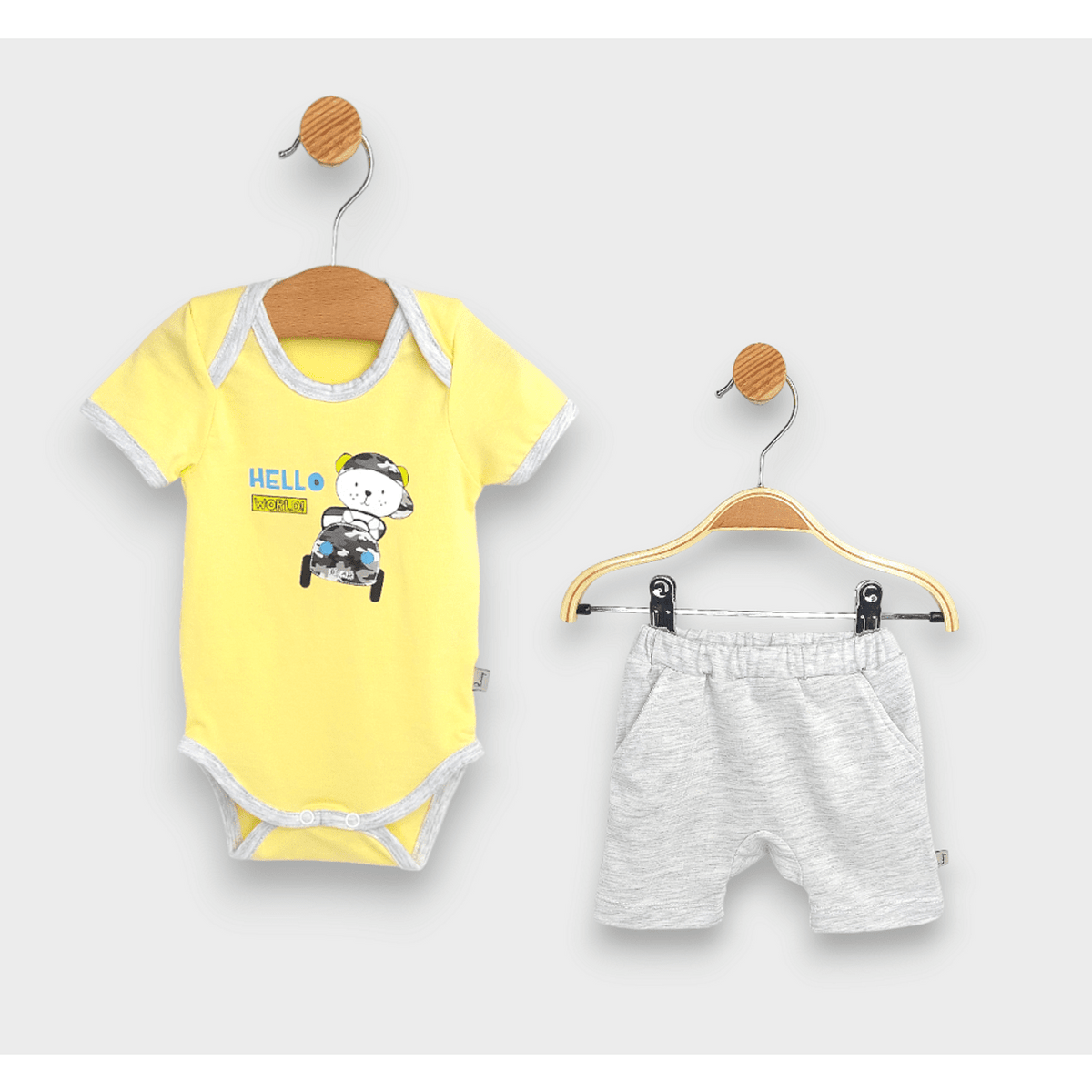 Бебешки Комплект 2 Части Hello World 56 74см. Rainy