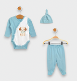 Бебешки Комплект 3 Части 56 68 См. Hello Little One Небе Rainy