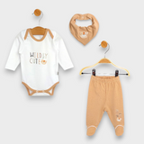 Бебешки Комплект 3 Части Wildly Cute 56 68 См. Мока Rainy