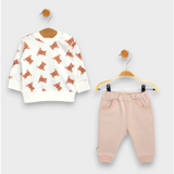 Бебешки Комплект От 2 Части Мече 62 92 См. Крем Rainy