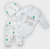 Бебешки Комплект От 3 Части Born 2023 48 62 См. Rainy