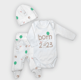 Бебешки Комплект От 3 Части Born 2023 48 62 См. Rainy