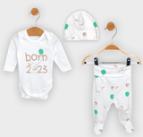Бебешки Комплект От 3 Части Born 2023 48 62 См. Rainy