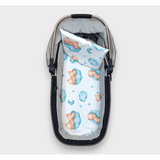 Set cărucior Rainy Baby 2 piese Ursuleț pe un nor Reseda