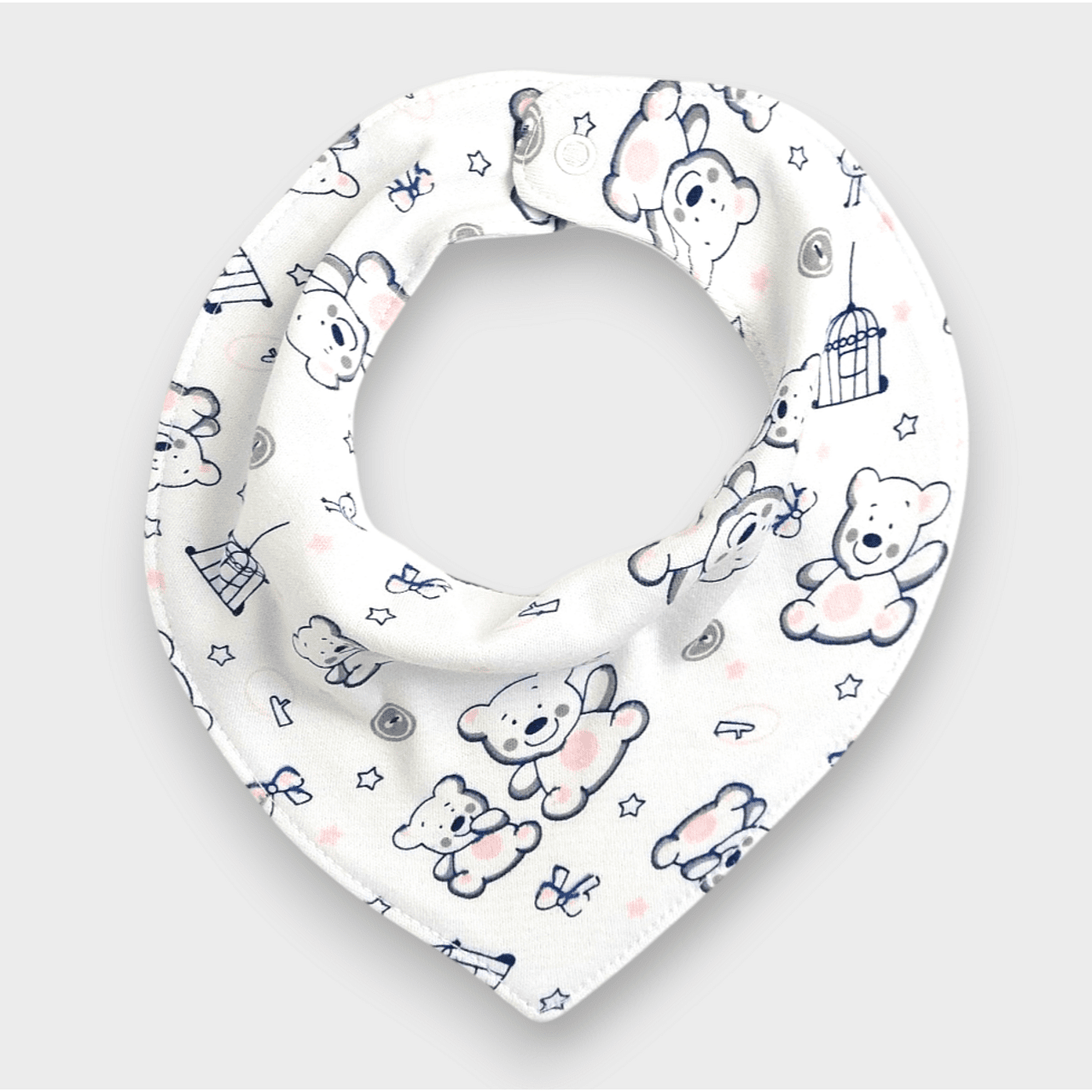 Bavetă Rainy Baby - Bandana Ursuleț Roz