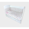 Set de lenjerie de pat Rainy Baby 5 piese 60x120 cm. Animale roz