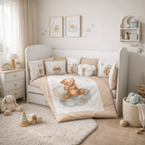 Бебешки Спален Комплект 7 Части Baby Bear One Size Бежов Rainy