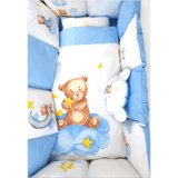 Бебешки Спален Комплект 7 Части Baby Bear One Size Син Rainy