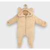 Salopetă de iarnă Rainy Baby cu ursuleț de pluș 48-80 cm bej