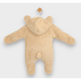 Salopetă de iarnă Rainy Baby cu ursuleț de pluș 48-80 cm bej