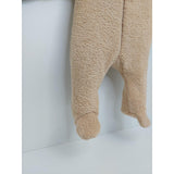 Salopetă de iarnă Rainy Baby cu ursuleț de pluș 48-80 cm bej