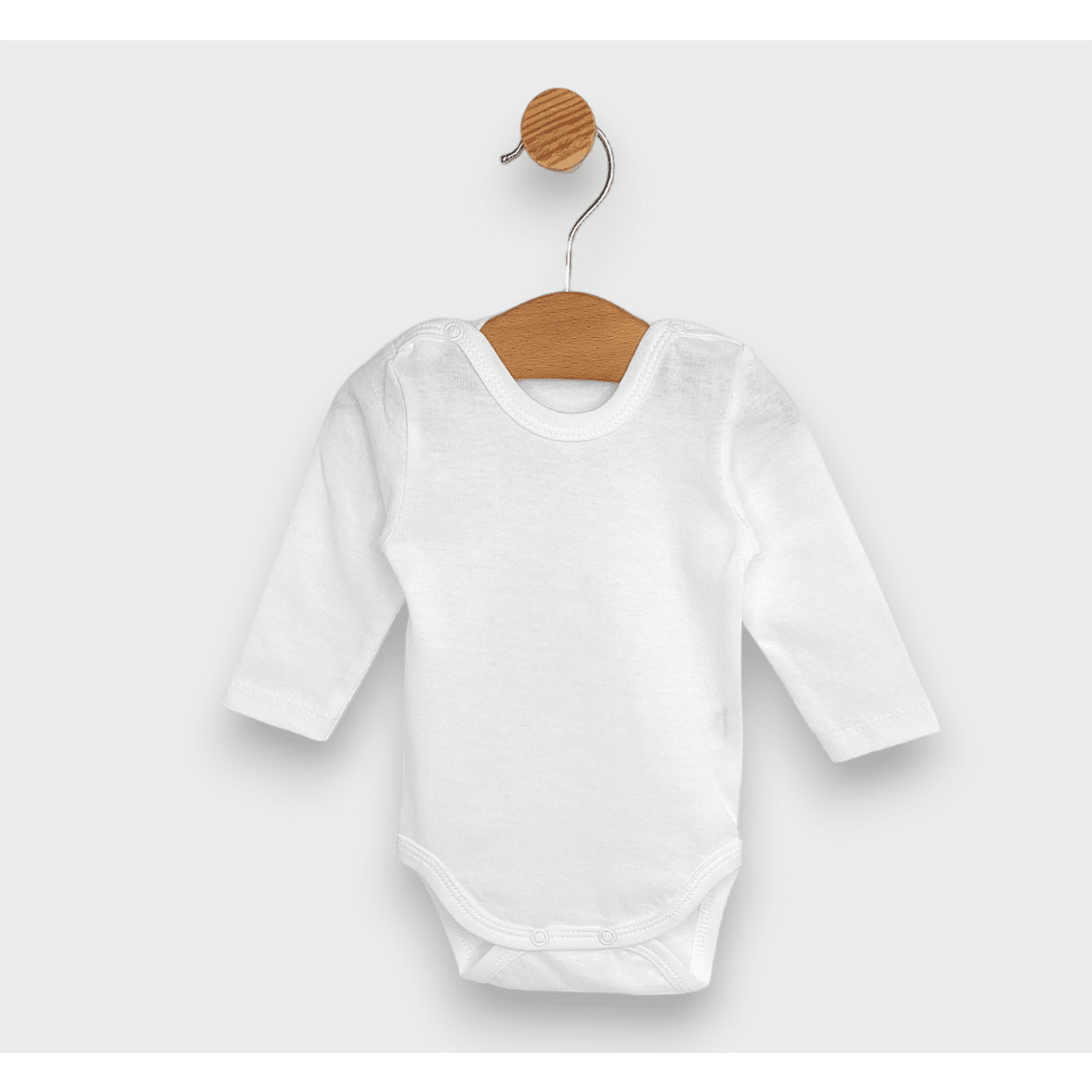 Body pentru bebeluși cu mâneci lungi, model Rainy, 56-62 cm. Ecru