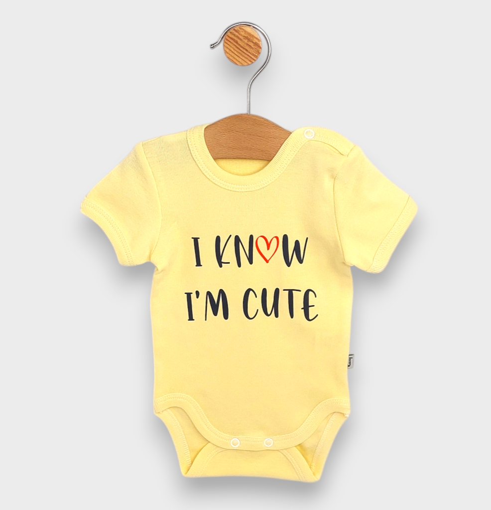Бебешко Боди С Къс Ръкав 48 86см. I'm Cute Rainy