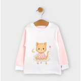 Детска Пижама С Дълъг Ръкав Cat 80 104 См. Розов Rainy