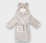 Детски Халат С Ушички 1 2 Г. Мече Сив Rainy