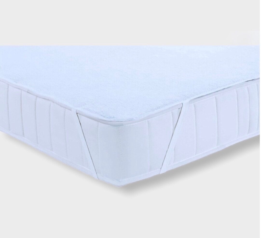 Protecție saltea bebeluși impermeabilă Rainy 60x120 cm cu 4 benzi elastice