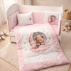 Обиколник За Бебешка Кошара 60х120 См. Лунно Мече Розов Rainy