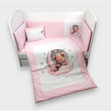 Обиколник За Бебешка Кошара 60х120 См. Лунно Мече Розов Rainy