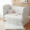 Обиколник За Бебешка Кошара 60х120 См. Розови Зебри И Слончета Rainy